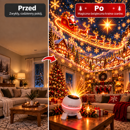 𝑺𝑪𝑵𝑫𝑹®🎅❄️Świąteczny projektor świetlny – Wprowadź magię świąt do swojego domu! 🎄